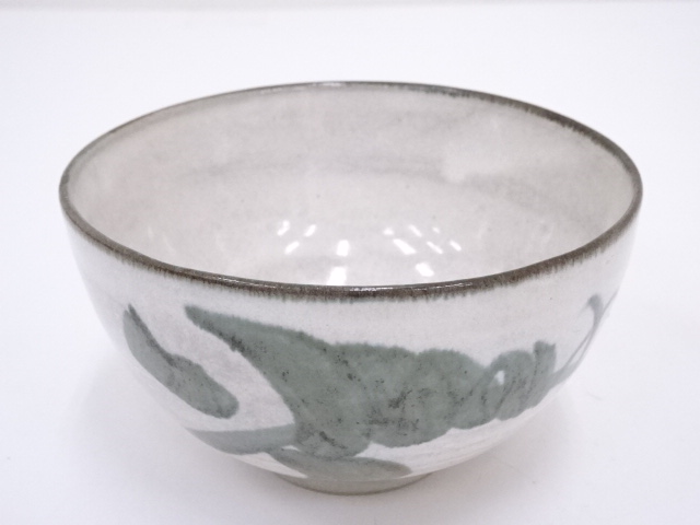 京焼　芳文造　釉彩茶碗